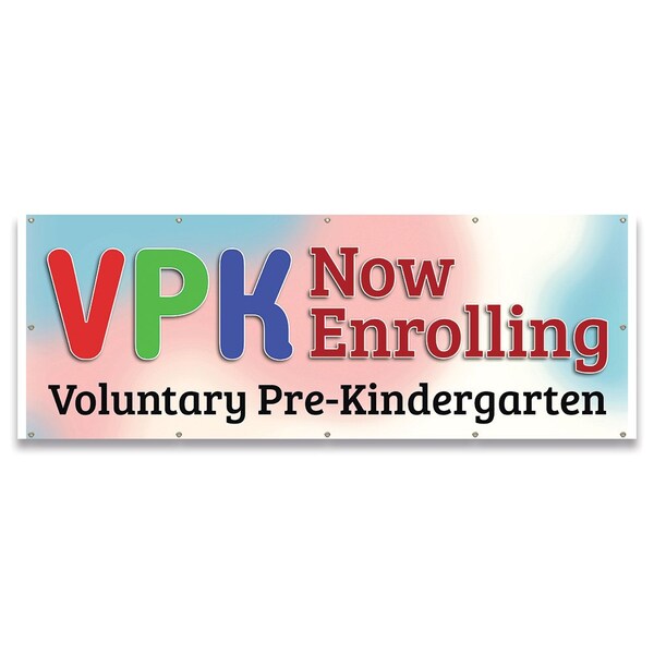 VPK Now Enrolling Banner Concession Stand Food Truck Single Sided